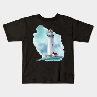 Watercolor lighthouse Kids T-Shirt